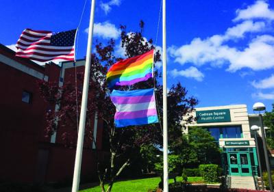 Orlando massacre aftermath: Flags flew at half-mast this week outside the Codman Square Health Center.